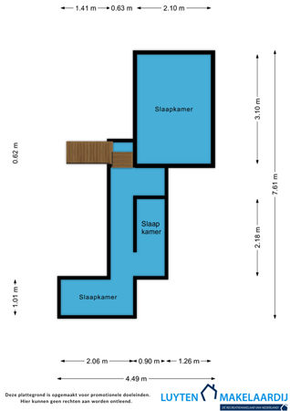Laan van Laag Kanje 1-1130, 3951 KD Maarn - Plattegrond EPUH 1130 boven 2D.png
