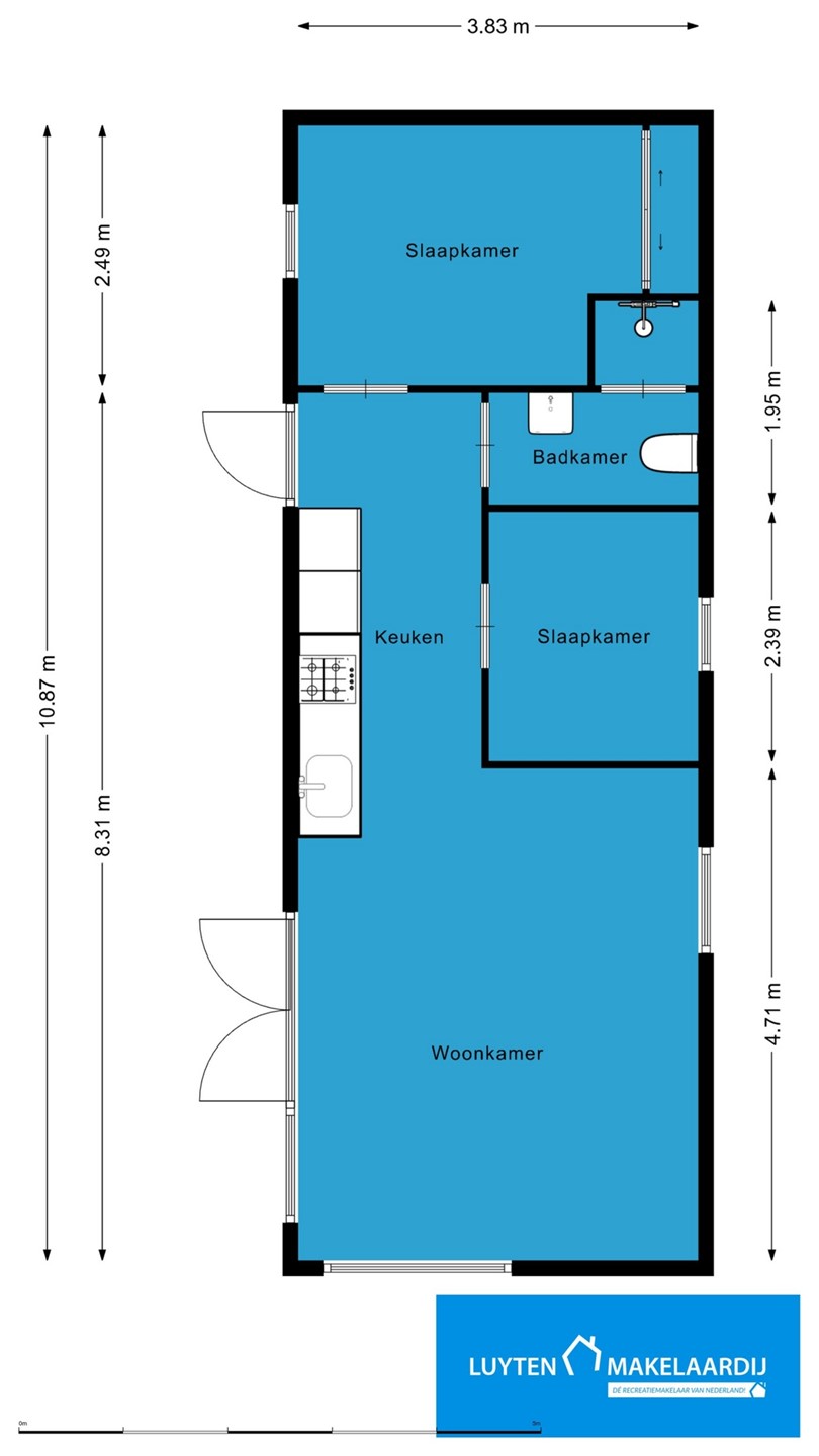 Plattegrond Gezellige recreatiewoning Casa di Rialto op Résidence de Leuvert