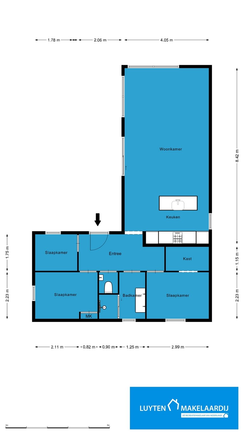 Plattegrond Design vakantiewoning aan de Zuiderzee