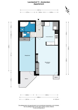 Leerdamhof 11, 1108 BA Amsterdam - Leerdamhof 11 - Amsterdam - Appartement - 2D.jpg