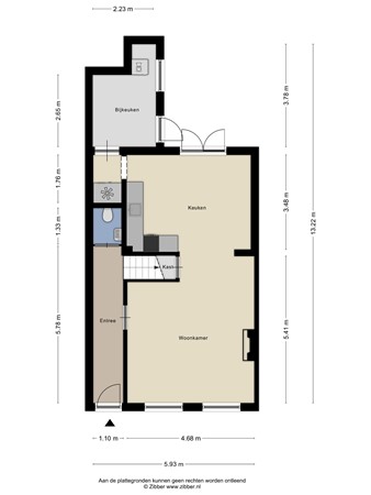 Floorplan - Frederikstraat 21, 9724 KA Groningen