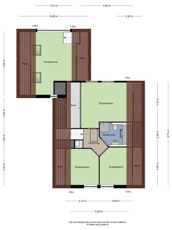 Floorplan - Zuiderbuuren 20, 9363 HK Marum