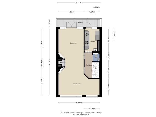 Floorplan - Parkweg 114A, 9727 HC Groningen
