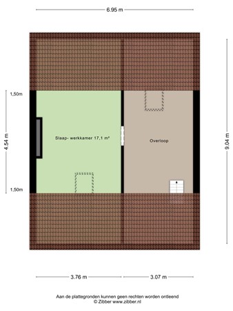Floorplan - Jorissenweg 30, 9751 VT Haren