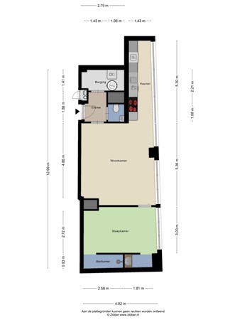 Floorplan - Weeshuisgang 2-11, 9712 EV Groningen