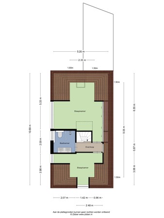 Floorplan - Ooster Badstraat 10, 9726 CL Groningen