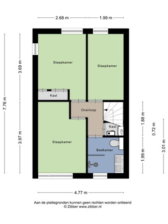 Floorplan - Golfslag 127, 9732 MG Groningen