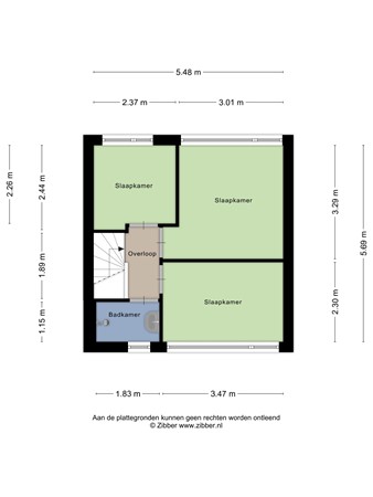 Floorplan - Burg. G. Van Barneveldstraat 12, 9744 CJ Groningen