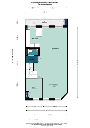 Crynssenstraat 66-3, 1058 XZ Amsterdam - 