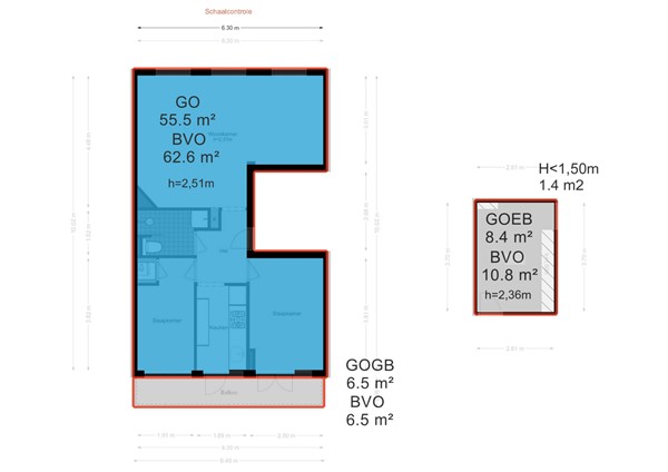 Bonairestraat 91-1, 1058 XG Amsterdam - Bonairestraat 91-1 - Amsterdam - NEN plattegrond - 2D.jpg