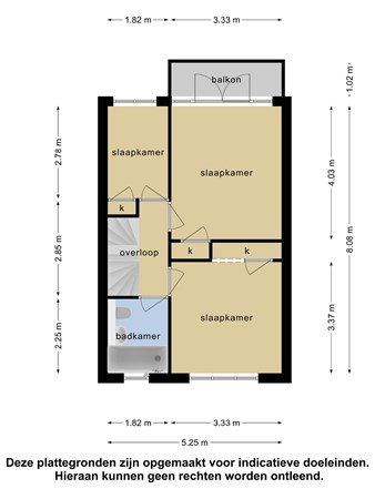 Plattegrond - Vondelweg 454, 2026 BE Haarlem - Eerste verdieping