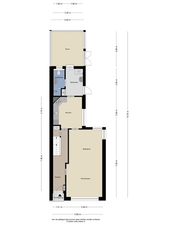 Floorplan - Dorpsstraat 8, 6074 GC Melick