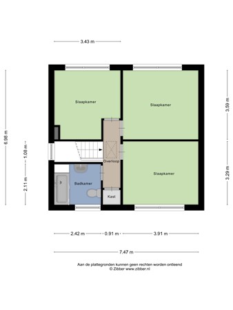 Floorplan - Dorpstraat 77A, 6102 TS Echt