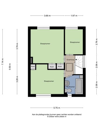 Floorplan - St.Maartensplein 11, 6063 CA Vlodrop