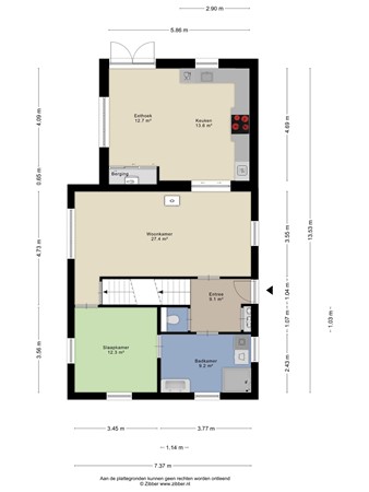Floorplan - Borgsweg 8, 6061 AM Posterholt