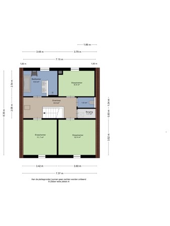 Floorplan - Borgsweg 8, 6061 AM Posterholt