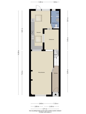Floorplan - Tongerlose Hoefstraat 123, 5046 NG Tilburg