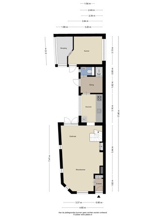 Floorplan - Eikstraat 43, 5038 ML Tilburg