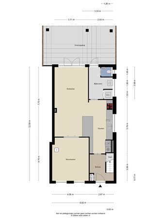 Floorplan - Schoorstraat 39, 5071 RC Udenhout