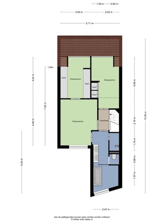 Floorplan - Hoevelakenstraat 64, 5045 GD Tilburg