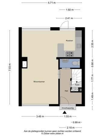 Floorplan - Kasteel Heeswijkstraat 15, 5037 HM Tilburg