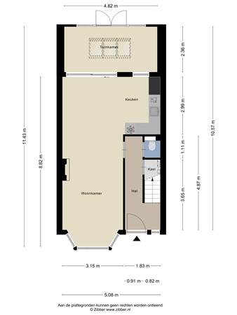 Floorplan - Ampèrestraat 116, 5621 AP Eindhoven