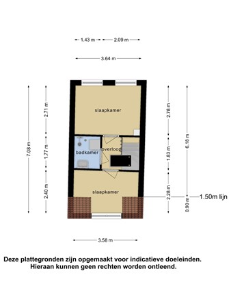 Floorplan - Anna Beijerstraat 13, 2613 DP Delft