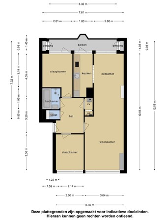 Floorplan - Veenendaalkade 437, 2547 AL Den Haag