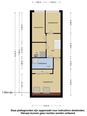 Floorplan - Hobbemastraat 278, 2526 JW Den Haag