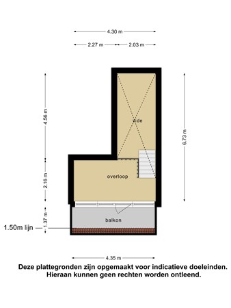 Floorplan - Hobbemastraat 278, 2526 JW Den Haag