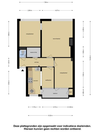 Floorplan - Huis te Landelaan 454, 2283 VH Rijswijk