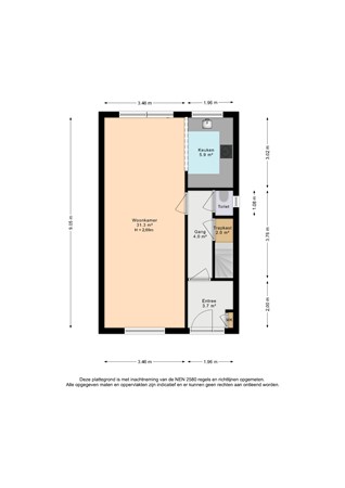 Floorplan - Sophiastraat 2, 2271 SH Voorburg