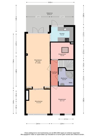 Floorplan - Lekstraat 223, 2515 XE Den Haag