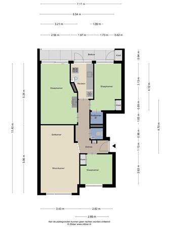 Floorplan - Soestdijksekade 255, 2574 AH Den Haag