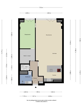 Floorplan - Koopmansstraat 1F103, 2288 BC Rijswijk