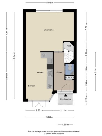 Floorplan - Teijlerstraat 111, 2562 RT Den Haag
