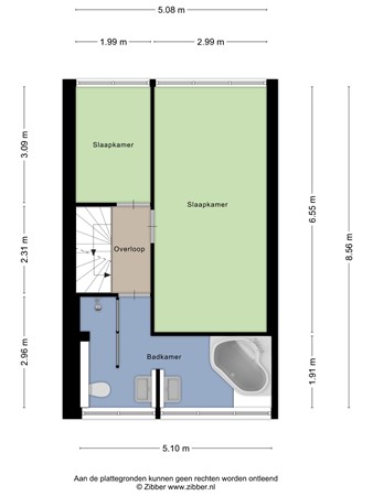 Floorplan - Jan Wilspad 4, 3059 PJ Rotterdam