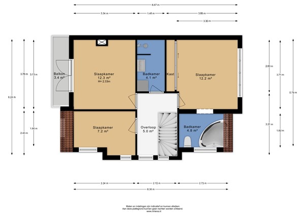 Floorplan - Burgemeester De Villeneuvesingel 41, 3055 AM Rotterdam