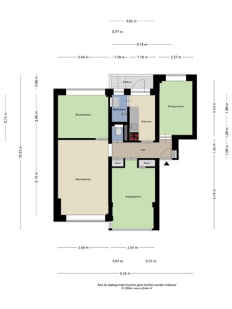 Floorplan - Troelstraweg 20, 3317 TJ Dordrecht