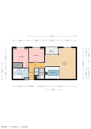 Floorplan - Korte Houtstraat 134, 2511 DB Den Haag