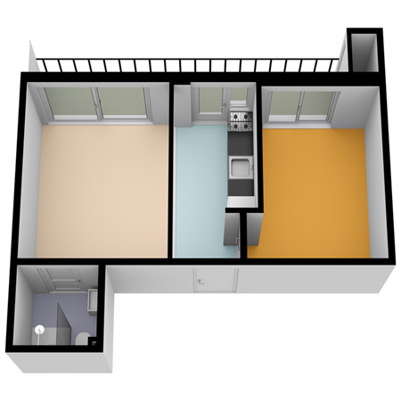 Floorplan - De Genestetlaan 195A, 2522 LH Den Haag