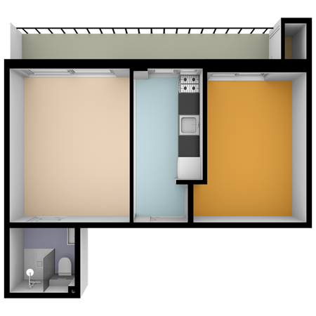 Floorplan - De Genestetlaan 195A, 2522 LH Den Haag