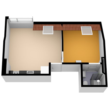 Floorplan - De Genestetlaan 195B, 2522 LH Den Haag