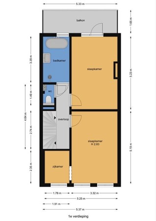 Floorplan - Malakkastraat 110, 2585 ST Den Haag