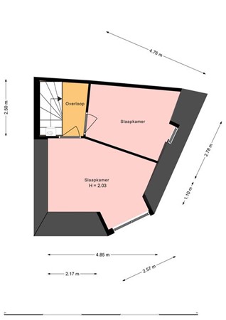 Floorplan - Paul Krugerlaan 116, 2571 HM Den Haag