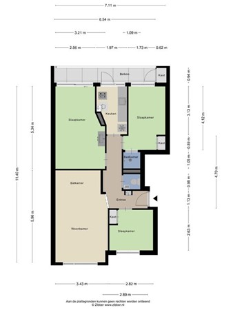 Floorplan - Soestdijksekade 255, 2574 AH Den Haag