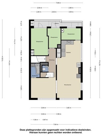 Floorplan - De Genestetlaan 256, 2522 LV Den Haag