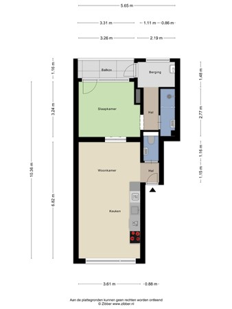 Floorplan - Mijnsherenlaan 122C, 3081 CJ Rotterdam