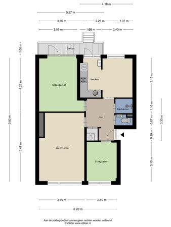 Floorplan - Bruijnings Ingenhoeslaan 282, 2273 KX Voorburg