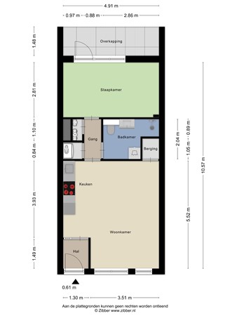 Floorplan - Wolmaransstraat 165, 2572 ED Den Haag